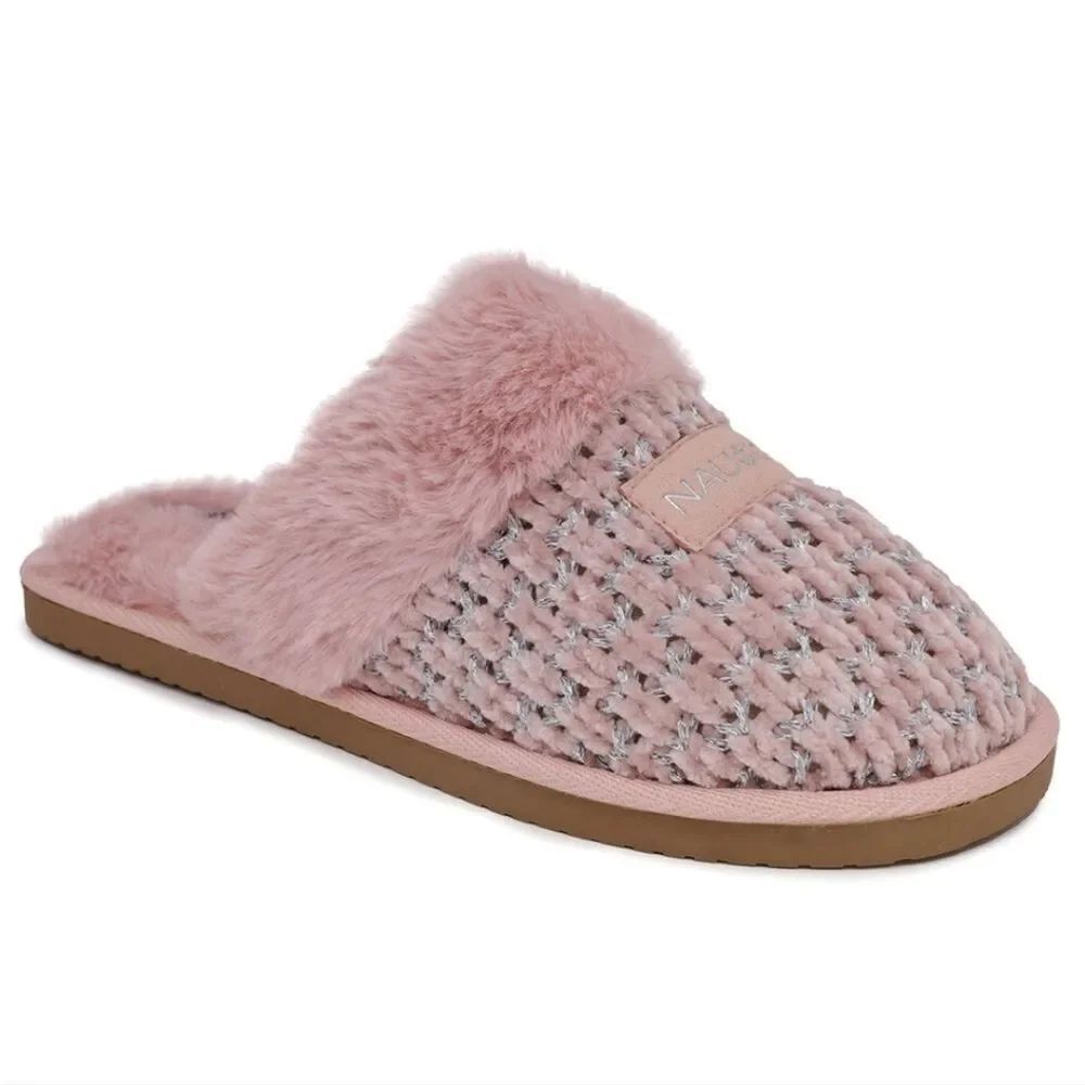 BRAND NEW NAUTICA FAUX-FUR-LINED SLIPPER